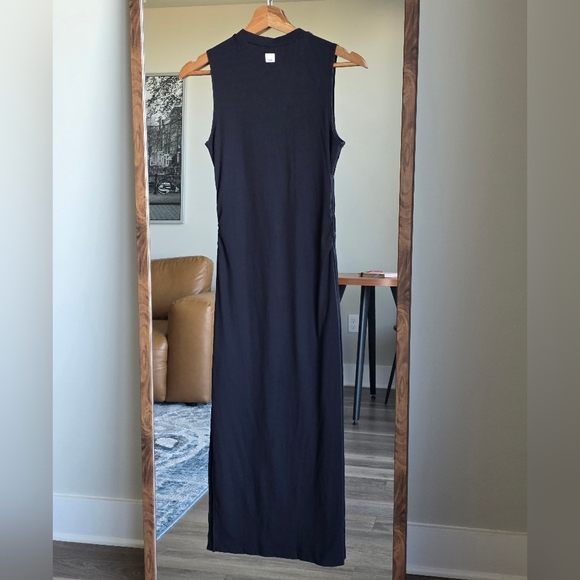 Vuori Pose Midi Tank Dress, Size Small, Black, Ribbed Midi Dress - Picture 3 of 10